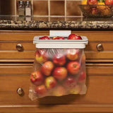 HULIANFU Portable Plastic Garbage Hanging Bag Kitchen Trash Storage Rack Bag Hook Scouring Pad Dry Shelf Holder Kitchen Organzier