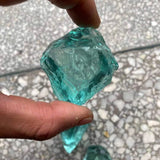 HULIANFU Very beautiful Clear Glass Crystal Stone Home Decoration Light Green Glass Material Garden Decor