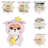 HULIANFU LMDZ Fashion Lovely Wool Felting Fabric Materials Handcraft Needle Felting Kit Doll Twelve zodiac for Needle Material Bag Pack
