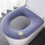 HULIANFU NEW Toilet Seat Mat Set Bathroom Universal Warm Soft Washable Closestool Mat Seat Case Winter Warmer Mat Pad Bidet Covers