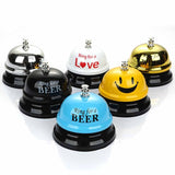 HULIANFU Service Call Bell Metal For Hotel Restaurant Counter Desk Bell Ring Call Front Desk Kitchen Bar Service Call Desk Function Home