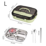 HULIANFU Stainless Steel Lunch Box For Kids Food Storage Insulated Lunch Container Japanese Snack Box Breakfast Bento Box With Soup Cup