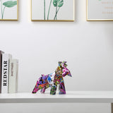 HULIANFU Nordic Painting Art Graffiti Schnauzer Creative Resin Crafts Home Decoration Wine Cabinet Office Decor Resin Crafts Gift Anime