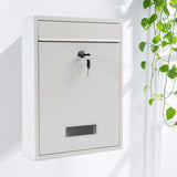 HULIANFU Mailbox Outdoor Wall Mount Security Locking Mailbox Letter Box for Home Garden Decoration Letter Newspaper Magazine Post Box