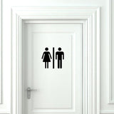 HULIANFU WC Toilet Entrance Sign Door Stickers For Public Place Home Decoration Creative Pattern Wall Decals Diy Funny Vinyl Mural Art