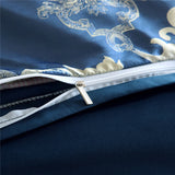 HULIANFU ROMANZO European style bedding set 3piece/set double/single/double/large double bed quilt cover + pillowcase Satin jacquard