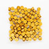 HULIANFU Sealing Wax Seal Stamp Wax Beads 100pcs for lovers craft happy new year gift Wedding invitation envelop gold stamper colorful
