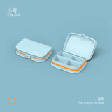 HULIANFU Pill Box Wheat Sealed 8 Grids Pill Container Organizer Health Care Drug Travel Divider 7 Day Pill Storage Bag Travel Pill Cases