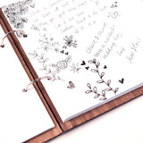 HULIANFU Wedding guest books Album,alternative unique guestbook,personalized guest book,green foliage eucalyptus,wooden guest book Gift