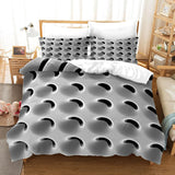 HULIANFU New Fashion 3D Dense Hole Pattern 2/3Pcs Duvet Cover Set 3D Duvet Cover With Pillow Case 3D Bedding Sets