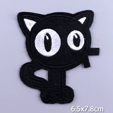HULIANFU Patches On Clothes Stickers Hippie Rock Stripes Embroidered Patches For Clothing Iron On Patch Skull Biker Stripes for Jackets