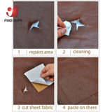 HULIANFU Litchi Pattern Back Self adhesive Stick Faux PU Leather Fabric Hole Repair Patch Sticker For Sofa Car Bag DIY Craft Handmade