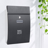 HULIANFU Wall Mounted Stainless Steel Mailbox Outdoor Warehouse Apartment Home Garden Letterbox Vertical Locking Mail Post Box F6011