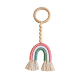 HULIANFU Macrame Rainbow Wall Hanging Decoration Boho Home Decor Party Supplies Baby Shower Dorm Kid Room Bead Tassels Ornaments