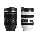HULIANFU Stainless Steel Camera EF24-105mm Coffee Lens Mug White Black Coffee Mugs Creative Gift Coffee Cups canecas tazas vaso café