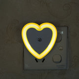 HULIANFU LED Night Light Mini Light Sensor Control 110V 220V EU US Plug Nightlight Lamp for Children Kids Living Roon Hearts Lights