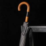 HULIANFU Parachase Big Umbrella Wooden Windproof 16 Ribs Business Japanese Long Handle Umbrella Rain Women Men 120cm Golf Clear Umbrella