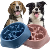 HULIANFU Pet Dog Bowl Dog Slow Feeder Bowl Puppy Cat Slow Eating Dish Bowl Anti-Gulping Food Plate Feeding Dog Cat Food Bowl Pet Supplies