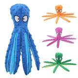 HULIANFU Pet Dog Plush Toy Squeaker Chew Animal Toy Octopus Skin Shell Bite Resistant Plush Toy Funny Durability Molar Toy Pets Supplies