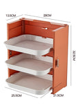 HULIANFU Kitchen Preparation Plate Organizer 6-Layer Cooking Dishes Tray Multi-Functional Wall Mount Racks Kitchen Organizer and Storage