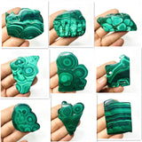 HULIANFU Natural Rock Zambian Malachite Rough Stone Specimen Home Spirit Decoration Life Crystal Gift Anti-decay and Negative Energy