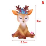HULIANFU Sika Deer Baking Cake Topper Decoration Miniatures Fairy Garden Ornament Craft