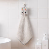 HULIANFU Soft Baby Towel Cartoon Animal Hand Towel Hanging Face Towel Cute Absorbent Bathing Towel For Bathroom Kitchen Quick Dry Towel