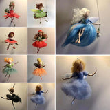 HULIANFU New Little Fairy DIY Wool Felt Dolls Craft Needle Felt Animal Kit Set Handcraft Non Finished Poked Set Handmade Gift