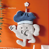 HULIANFU Lovely Cartoon Handkerchief Towel Hanging Absorbent Coral Velvet Wipe a Towel Household Kitchen Quick Drying Hand Cloth
