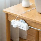 HULIANFU Self-Adhesive Power Strip Holder with Cable Organizer, Wall Mount Patch Panel Socket Holder Home Organizer Remote Holder