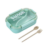 HULIANFU TUUTH Microwave Lunch Box Wheat Straw Bento Box 750ML BPA Free Food Storage Container with Soup Cup