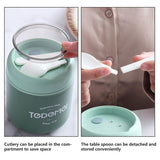 HULIANFU Thermal Lunch Box Food Container With Spoon PP Material Vacuum Cup Soup Cup Portable Insulated Breakfast Tableware