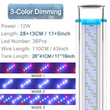 HULIANFU Super Slim LEDs Aquarium Lighting Aquatic Plant Light 18-75CM Extensible Waterproof Clip on Lamp For Fish Tank 90-260V