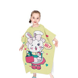 HULIANFU Kids Beach Poncho Cute Cat Print Beach Towel Hooded Super Absorbent Microfibre Children BathRobe Toddler Pool Towel with Hood