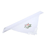 HULIANFU Mayitr 6pcs Vintage Women Ladies Embroidered Hankies Napkin Portable Butterfly Lace Flower Hankies Floral Cloth Handkerchief