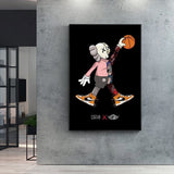 HULIANFU Street Doll Basketball Poster and Prints Canvas Decorative Painting Wall Art Picture Kids Living Room Bedroom Home Decor