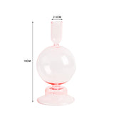 HULIANFU Nordic Glass candle holders romantic Dinner home decoration candlestick for birthday wending candle holder wax portavelas decor