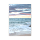 HULIANFU Sunrise Coastal Decorative Canvas Poster Blue Sea Landscape Picture Waves Canvas Painting Print Beach Wall Art Picture Home Deco