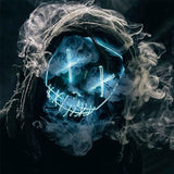 HULIANFU LED Halloween Mask Luminous Glow In The Dark Mascaras Halloween Party Costume Cosplay Masques Horror Props Neon light Masquerade