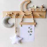 HULIANFU Nordic Kids Room Love Moon Star Shaped Cotton Hanging Decoration Scandinavian Kids Baby Bedroom Room Interior Decor Supplies