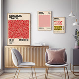 HULIANFU   Yayoi Kusama Exhibition Posters and Prints Gallery Wall Art Picture Museum Modern Canvas Painting Nordic Living Room Decoration