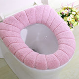 HULIANFU Wonderlife Thick Knitted Velvet Coral Bathroom Toilet Seat Cover Washable Closestool Standard Pumpkin Pattern Soft Cushion