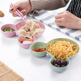 HULIANFU Kid Cartoon Mouse Mickey Bowl Dishes Lunch Box Kid Baby Children Infant Baby Rice Feeding Bowl Plastic Snack Plate Tableware