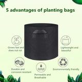 HULIANFU Planting Bag Black/Grey Potato Fabric Vegetable Seedling  growing pot garden tools 1-15 Gallon Eco-Friendly Grow bag