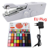 HULIANFU Portable Handheld Sewing Machines Stitch Sew Needlework Cordless Clothes Fabrics Mini Sewing Machine With Sewing Kits