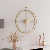 HULIANFU Nordic Luxury Large Wall Clock Modern Design Living Room Kitchen Wall Clock Battery Operated Iron Personality Clocks Home Decor