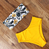 Sexy Animal Printed Bathing Suit Female Push Up Bikini High Waisted Swimsuit Bandage Bikinis Bandeau Swimwear Women Biquini