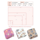 HULIANFU Pet soft warm blanket Winter Coral plush paw print blanket Cat and dog mattress Medium small dogs cats coral fleece Pet supplies