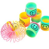 HULIANFU Rainbow Magic Spring, 10Pcs Colorful Rainbow Neon Plastic Spring Toys, Party Supplies Boys Girls Easter, Halloween Gift Toys