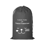 HULIANFU Smile Shape Nylon Laundry Bag Wash Me Travel Storage Pouch Machine Washable Dirty Clothes Organizer Wash Drawstring Bag